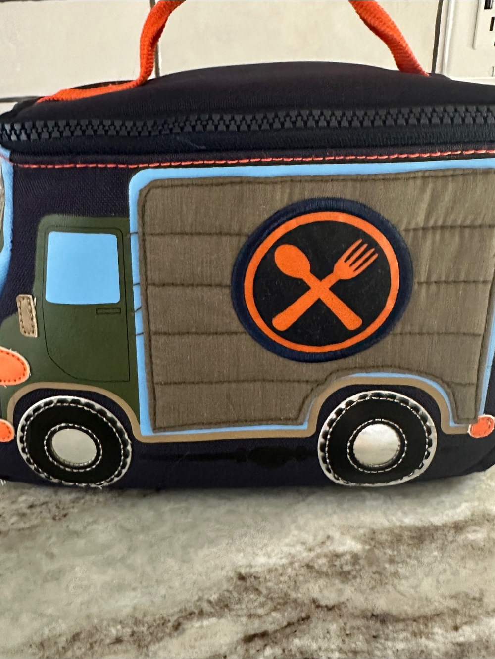GAP Kids Navy and Orange Food Truck Lunch Tote